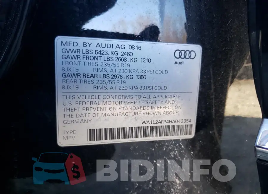 WA1L2AFP4HA043354 Photo# 13