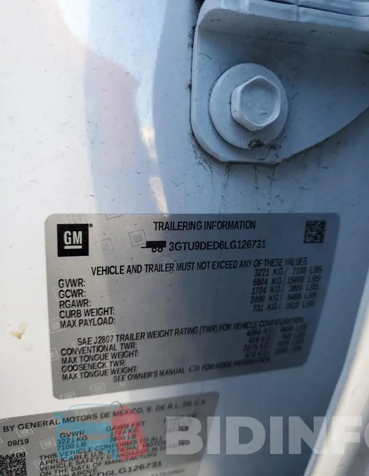 3GTU9DED6LG126731 Photo# 13