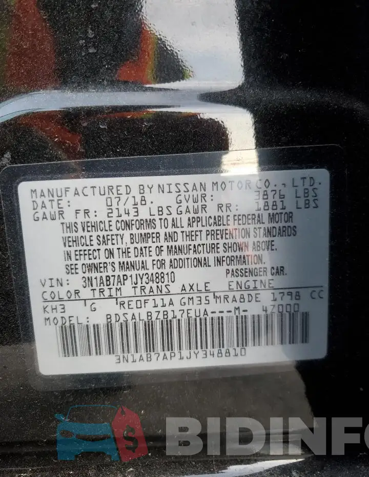 3N1AB7AP1JY348810 Photo# 12