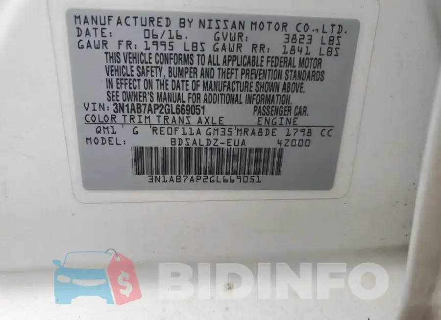 3N1AB7AP2GL669051 Photo# 12
