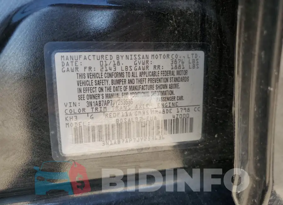 3N1AB7AP7JY253636 Photo# 12