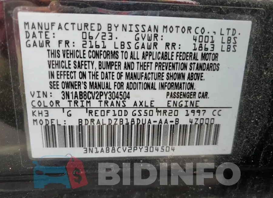 3N1AB8CV2PY304504 Photo# 12