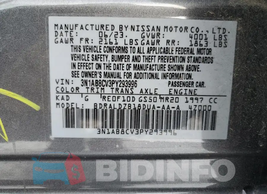 3N1AB8CV3PY293996 Photo# 13