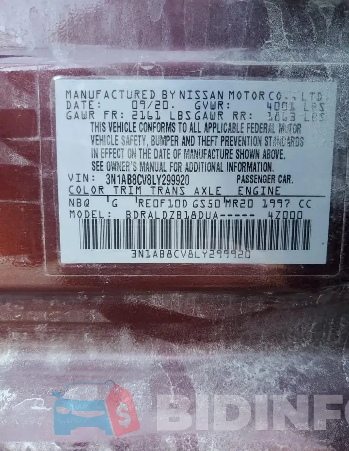 3N1AB8CV8LY299920 Photo# 12