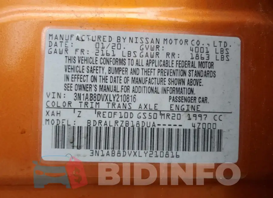 3N1AB8DVXLY210816 Photo# 13
