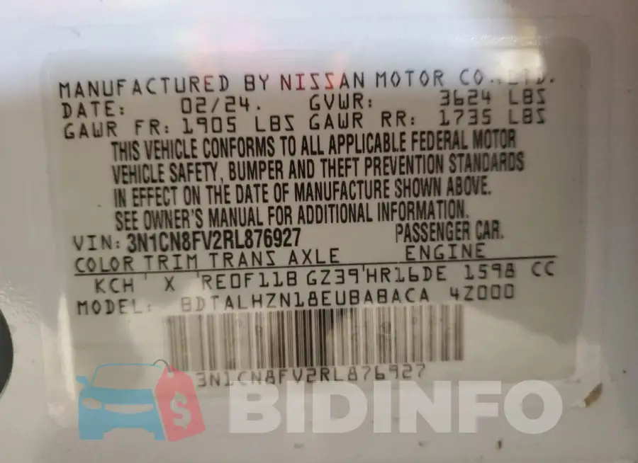 3N1CN8FV2RL876927 Photo# 12