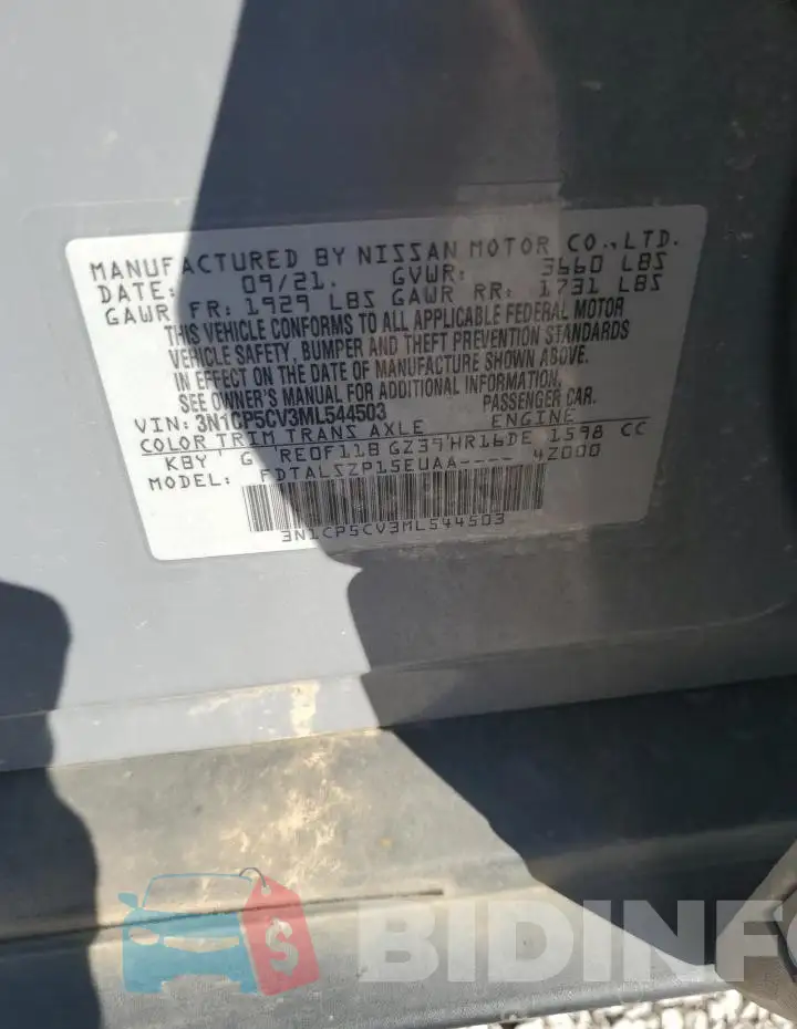 3N1CP5CV3ML544503 Photo# 13