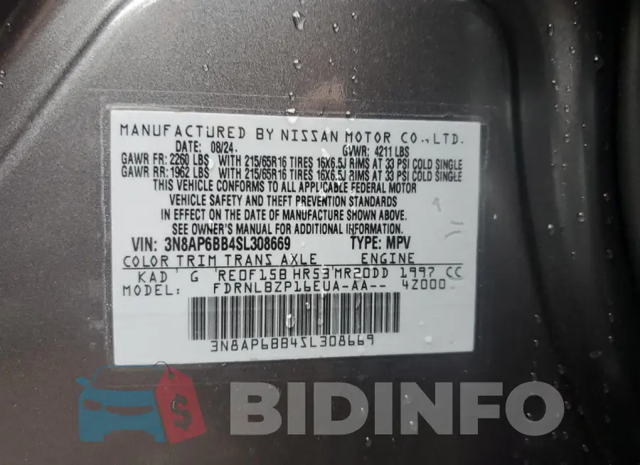 3N8AP6BB4SL308669 Photo# 13