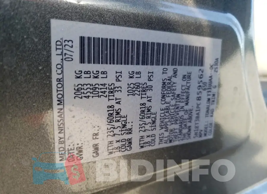 5N1BT3BA1PC859562 Photo# 14