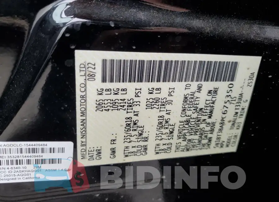 5N1BT3BA8PC675350 Photo# 14