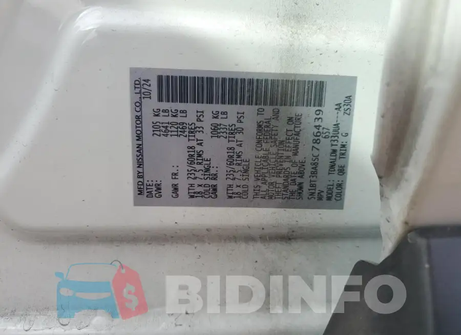 5N1BT3BA8SC786439 Photo# 13