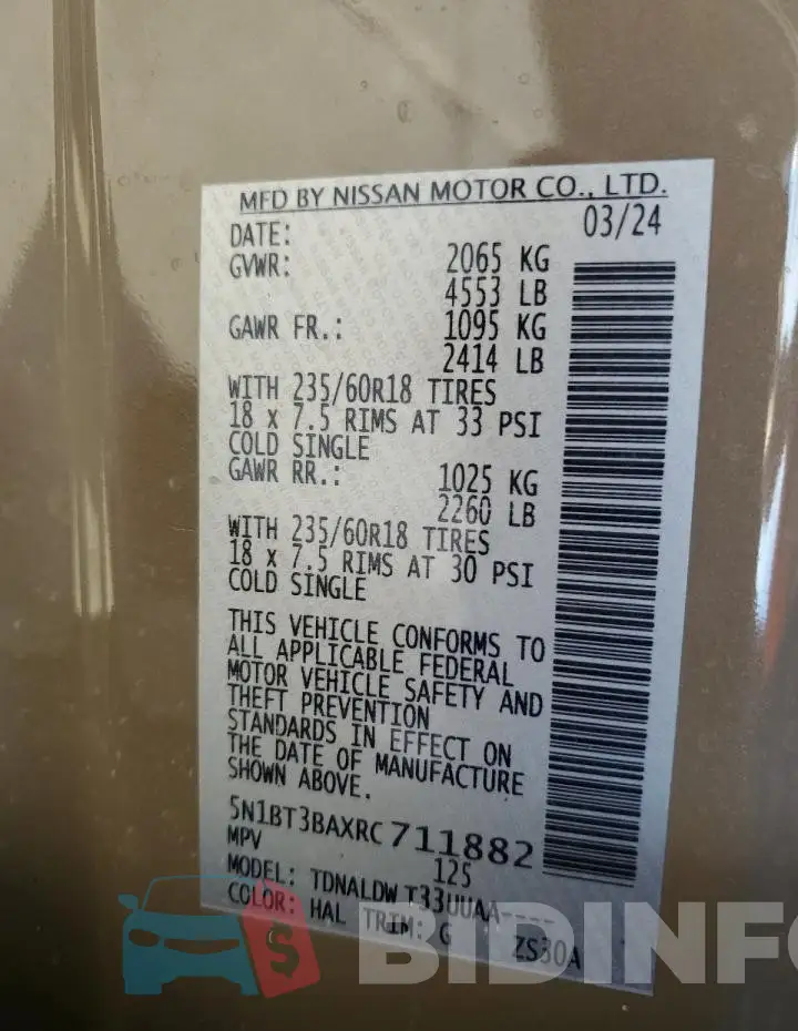 5N1BT3BAXRC711882 Photo# 14