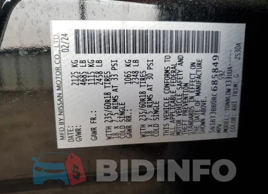 5N1BT3BB0RC685849 Photo# 14