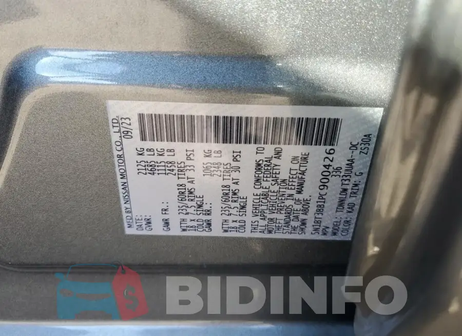 5N1BT3BB1PC900426 Photo# 13