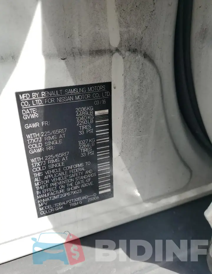 KNMAT2MT2GP679623 Photo# 13