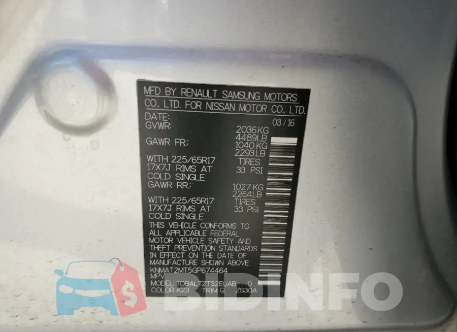 KNMAT2MT5GP674464 Photo# 13