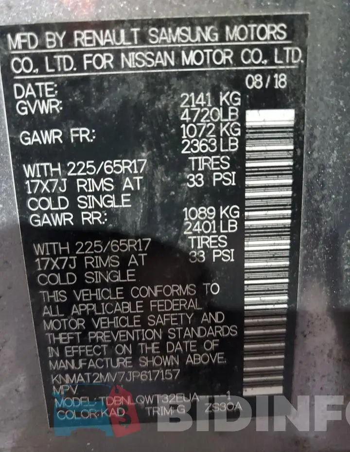 KNMAT2MV7JP617157 Photo# 14