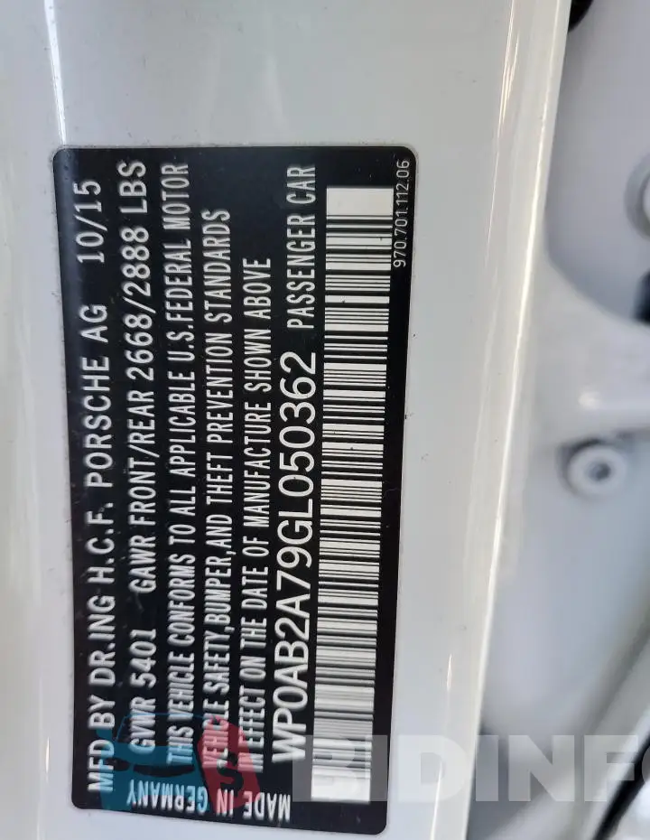 WP0AB2A79GL050362 Photo# 12