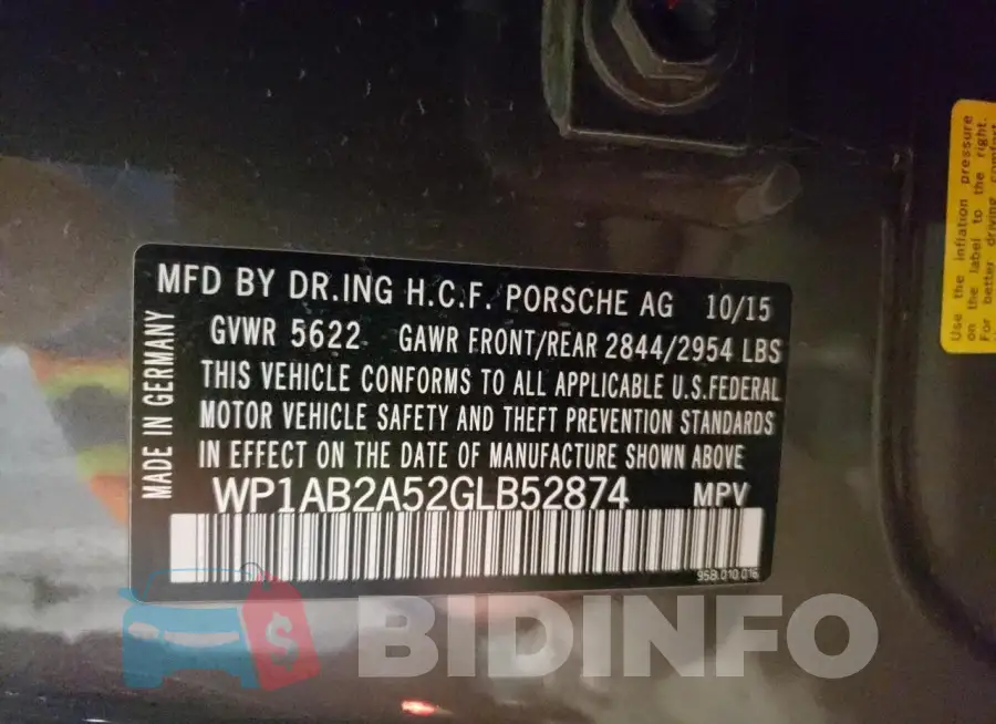 WP1AB2A52GLB52874 Photo# 13