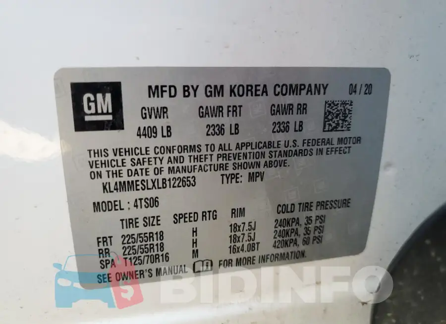 KL4MMESLXLB122653 Photo# 13