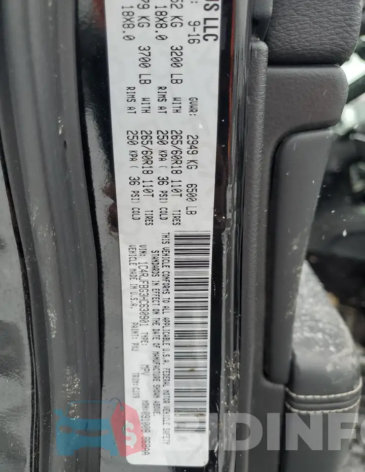 1C4RJFBG3HC630901 Photo# 13