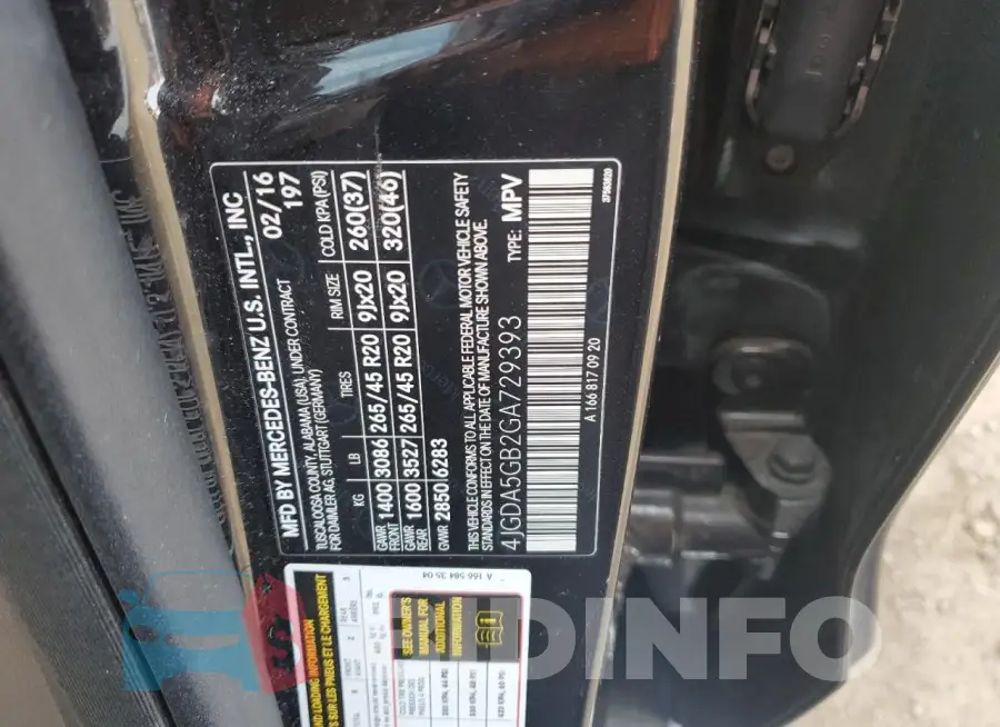 4JGDA5GB2GA729393 Photo# 13