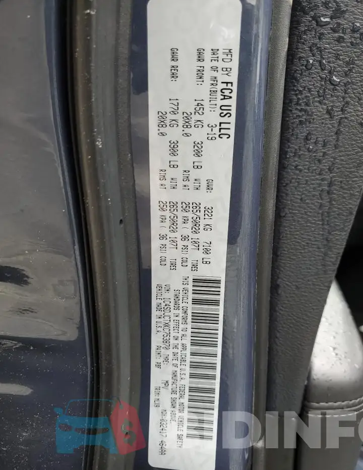 1C4SDJCTXKC753870 Photo# 12