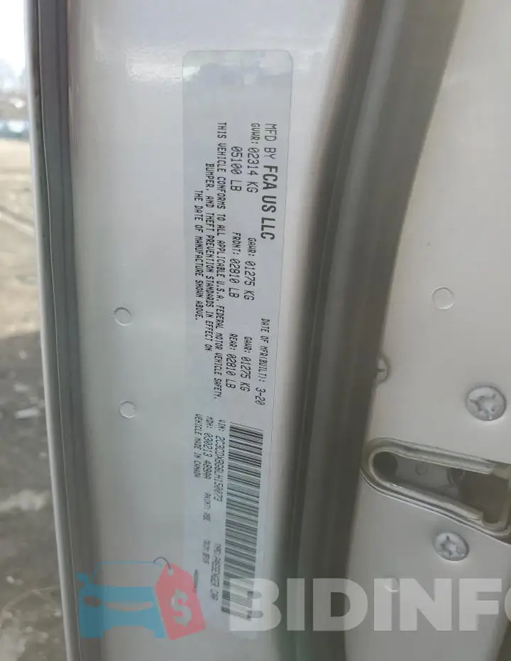 2C3CDXBG6LH150073 Photo# 12