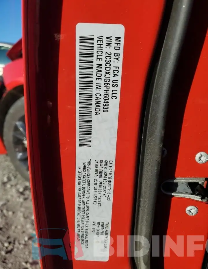 2C3CDXJG6PH604930 Photo# 12