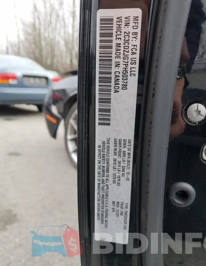 2C3CDZJG7PH503780 Photo# 13