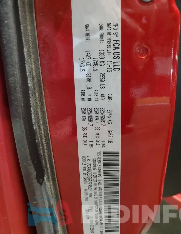 2C4RDGEG5GR224567 Photo# 13