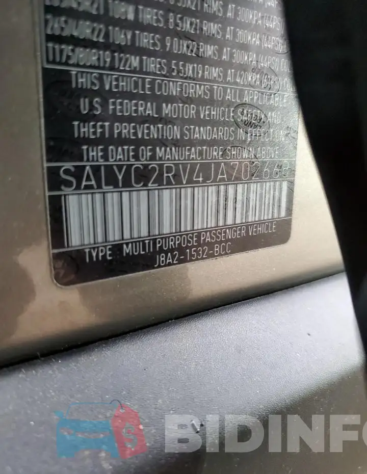 SALYC2RV4JA702668 Photo# 13