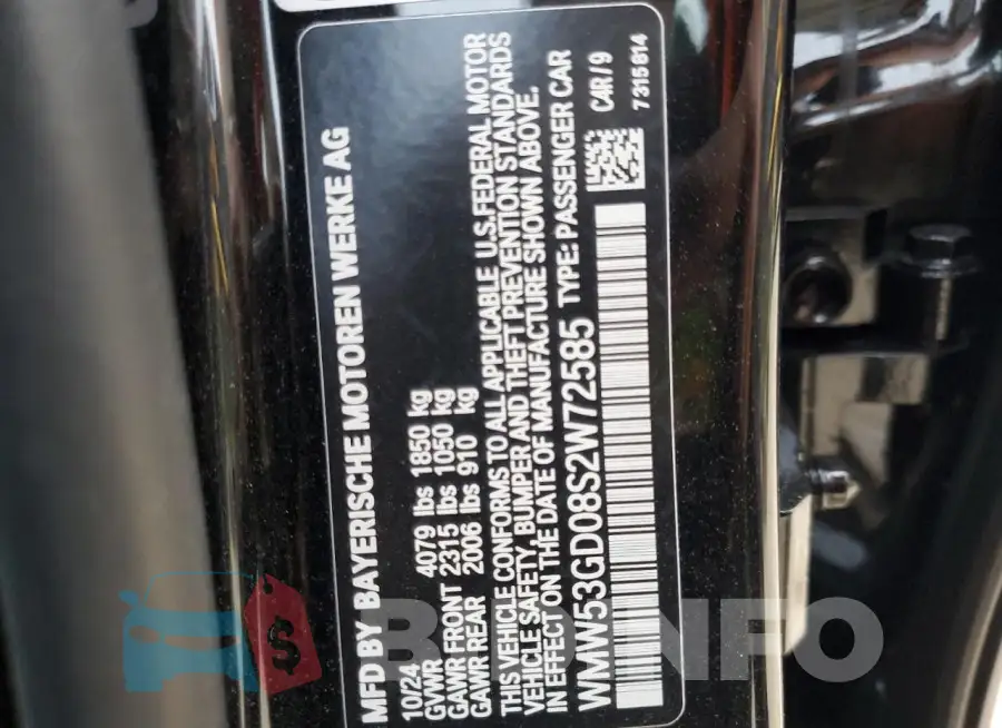 WMW53GD08S2W72585 Photo# 13
