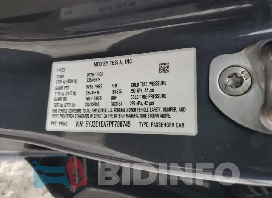 5YJ3E1EA7PF700745 Photo# 12
