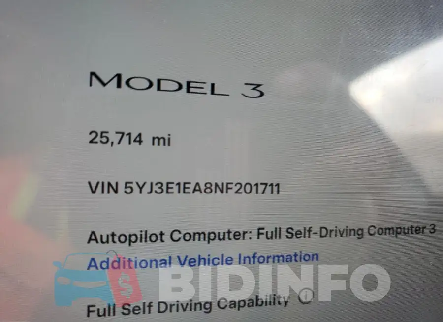 5YJ3E1EA8NF201711 Photo# 9