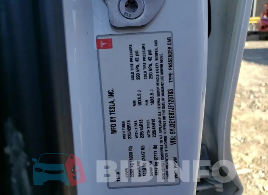 5YJ3E1EB7JF120783 Photo# 12