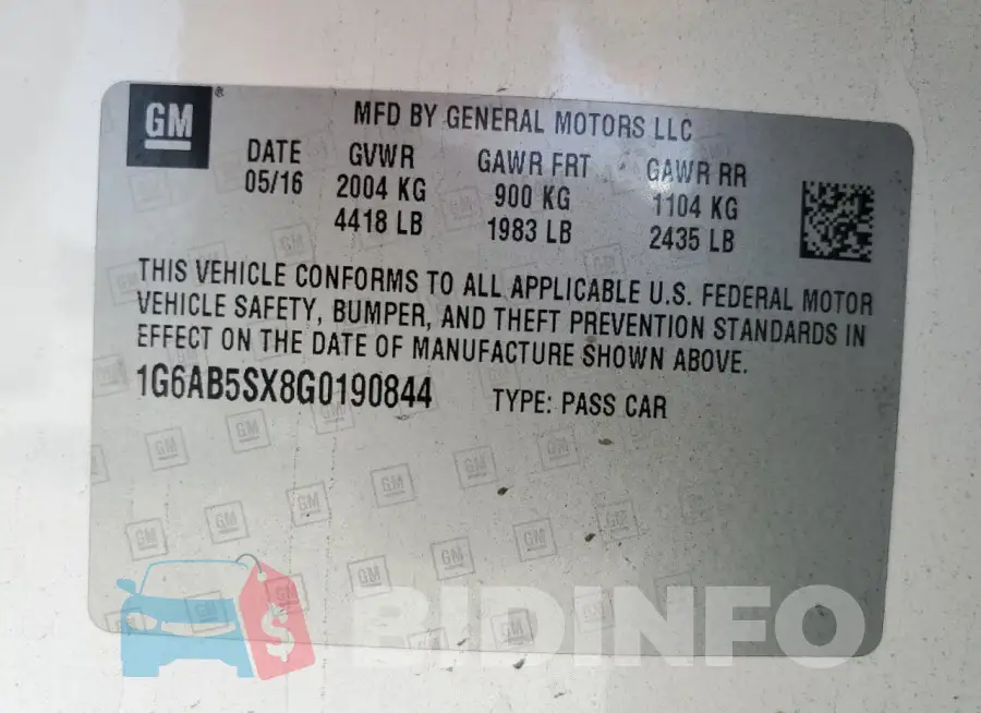 1G6AB5SX8G0190844 Photo# 12