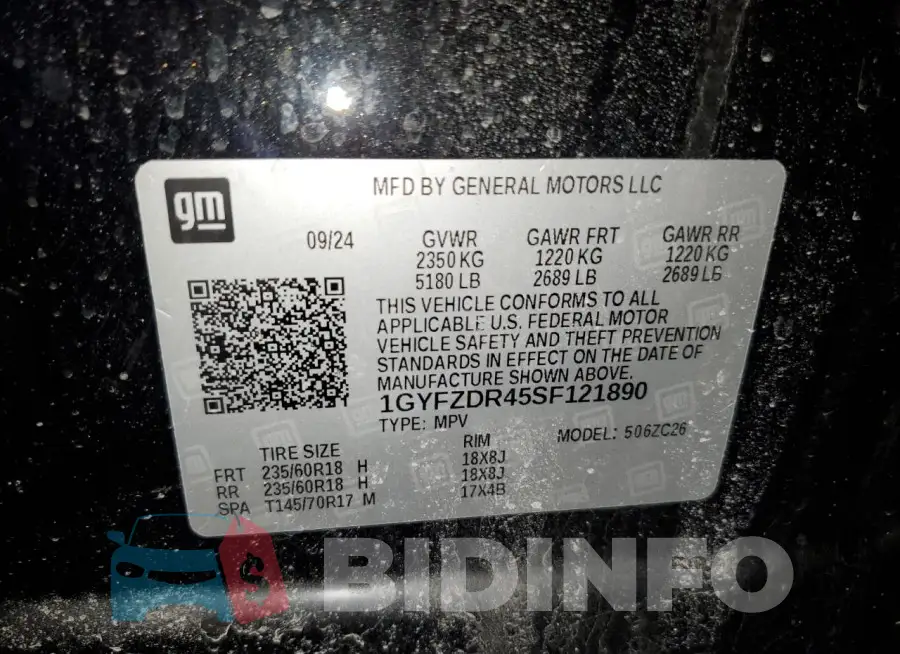 1GYFZDR45SF121890 Photo# 13