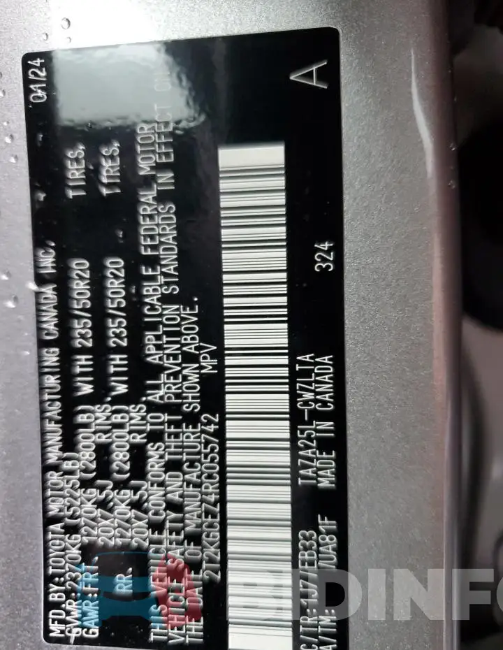 2T2KGCEZ4RC055742 Photo# 13