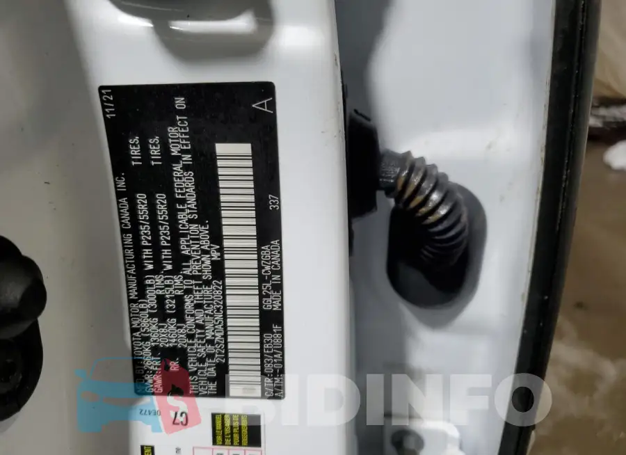 2T2SZMDA5NC320822 Photo# 13