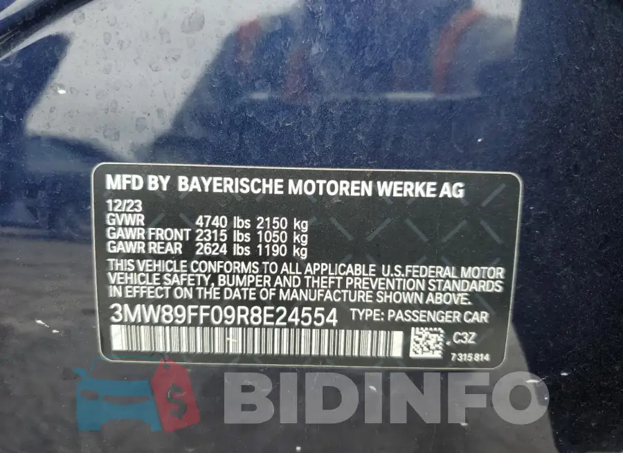 3MW89FF09R8E24554 Photo# 12