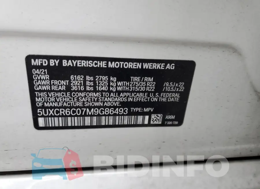 5UXCR6C07M9G86493 Photo# 13
