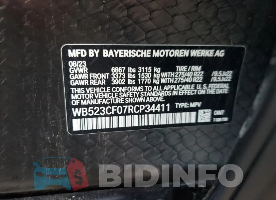 WB523CF07RCP34411 Photo# 13