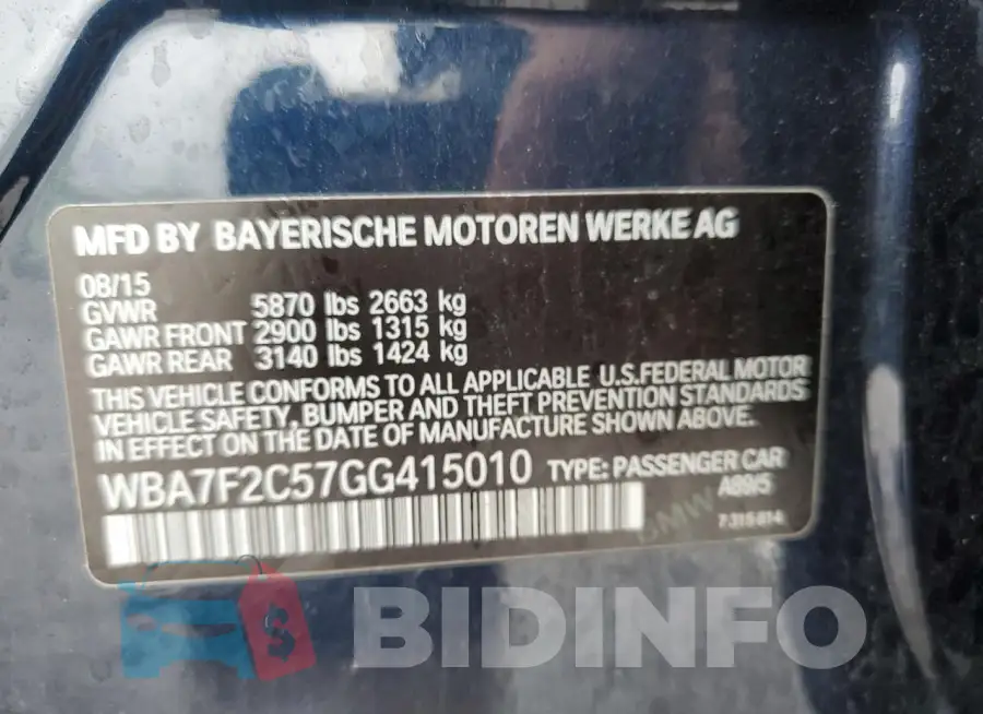 WBA7F2C57GG415010 Photo# 12