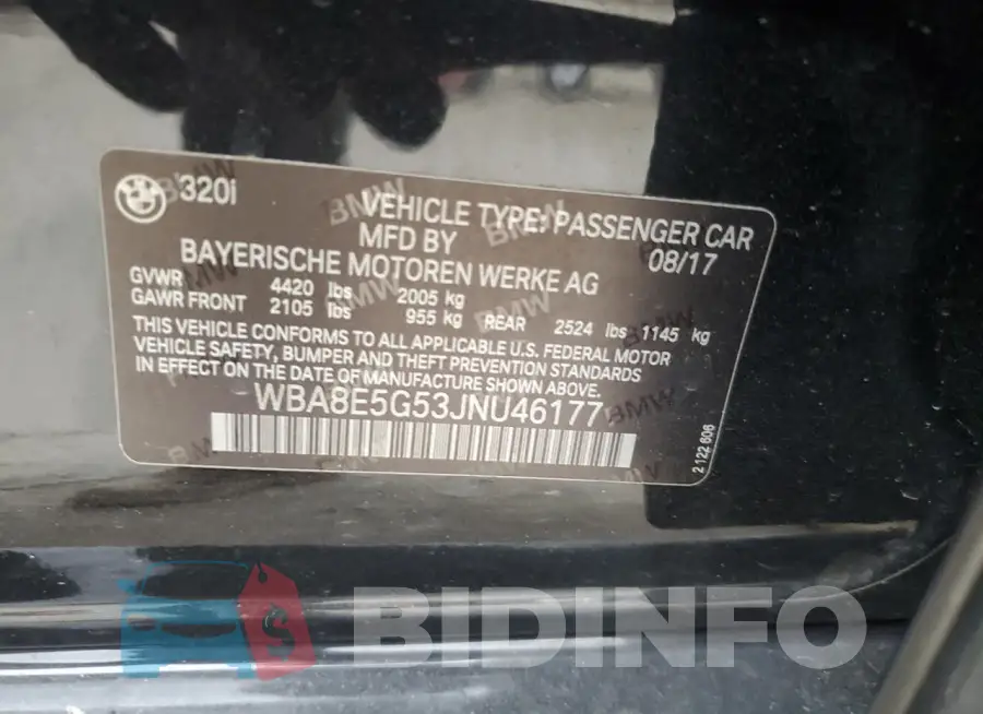 WBA8E5G53JNU46177 Photo# 12