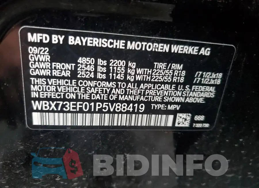 WBX73EF01P5V88419 Photo# 14