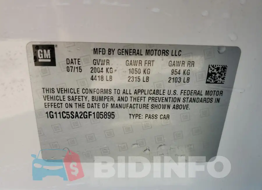 1G11C5SA2GF105895 Photo# 12