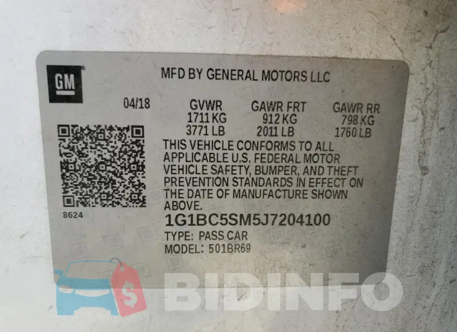 1G1BC5SM5J7204100 Photo# 12