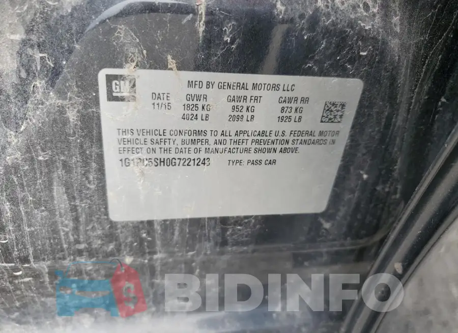 1G1PC5SH0G7221243 Photo# 12