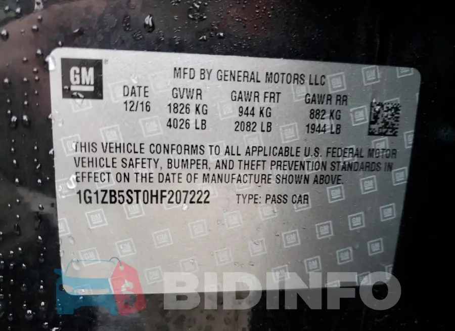 1G1ZB5ST0HF207222 Photo# 12